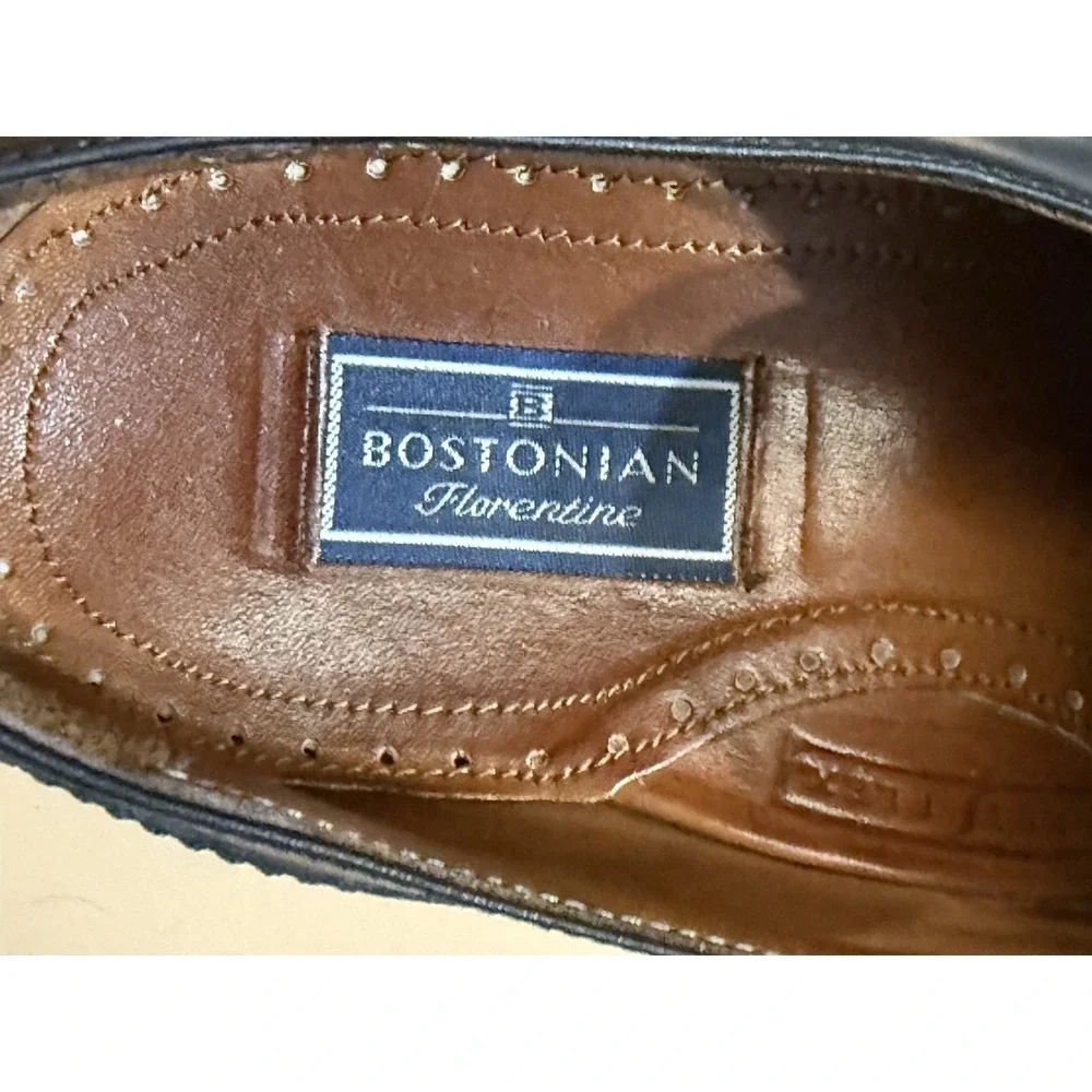 Bostonian Florentine Men's Sz 10D‎ Black Leather Loafers Dress Shoes 24190